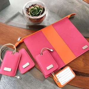 Travel kit pink / laranja