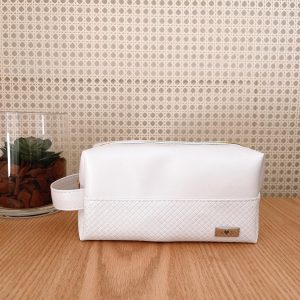 Necessaire quadrada 2 materiais