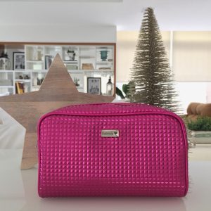 Necessaire quadrada m pirâmide pink