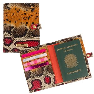Porta passaporte cobra